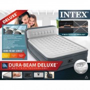 Intex Nafukovací postel Ultra Plush Headboard + vestavěná pumpa 64448