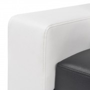 vidaXL Polohovatelná rozkládací sedačka s područkami, PVC, černá