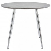 vidaXL Jídelní stůl betonový a stříbrný 90 x 73,5 cm MDF
