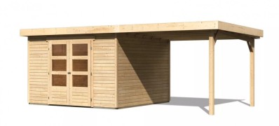Dřevěný zahradní domek ASKOLA 6 s přístavkem 280 Dekorhome