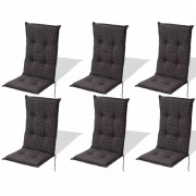 vidaXL Polstry na zahradní židle 6 ks 117x49 cm šedé