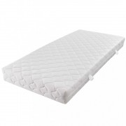 vidaXL Postel s matrací LED černá umělá kůže 180 x 200 cm