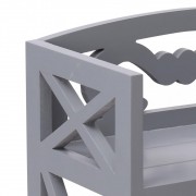 vidaXL Koupelnová skříňka šedá 46 x 24 x 116 cm dřevo pavlovnie