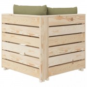 vidaXL 6dílná zahradní sedací souprava z palet + béžové podušky dřevo