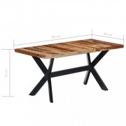 vidaXL Jídelní stůl 160 x 80 x 75 cm masivní sheeshamové dřevo