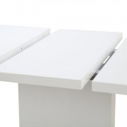 vidaXL Rozkládací jídelní stůl vysoký lesk bílý 180 x 90 x 76 cm MDF