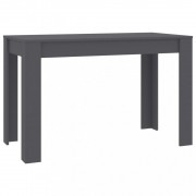 vidaXL Jídelní stůl šedý s vysokým leskem 120 x 60 x 76 cm dřevotříska