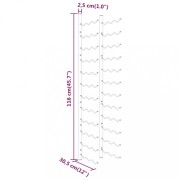 Nástěnný stojan na víno na 36 lahví Dekorhome