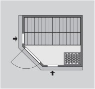 Interiérová finská sauna 196x170 cm s kamny 3,6 kW Dekorhome