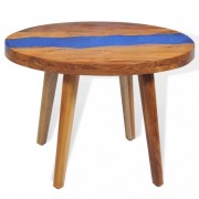 vidaXL Konferenční stolek, teak a pryskyřice, 60x40 cm
