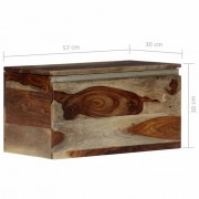 vidaXL Úložná truhla 30 x 30 x 57 cm masivní sheeshamové dřevo