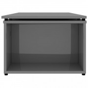 vidaXL Konferenční stolek šedý vysoký lesk 150x50x35 cm dřevotříska