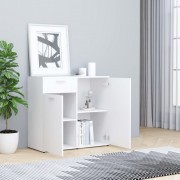 vidaXL Příborník bílý 80 x 36 x 75 cm dřevotříska