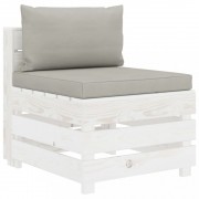 vidaXL 4místná zahradní pohovka z palet s taupe poduškami dřevo