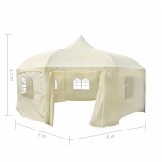 vidaXL Plachta na party stan béžová 6 x 6 x 3,5 m textil