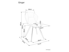 Jídelní židle GINGER VELVET