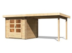 Dřevěný zahradní domek BASTRUP 2 s přístavkem Dekorhome