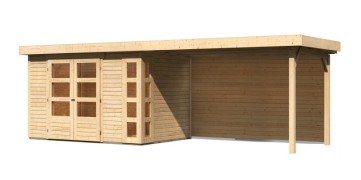 Dřevěný zahradní domek KERKO 4 s přístavkem 280 Dekorhome