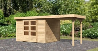 Dřevěný zahradní domek ASKOLA 5 s přístavkem 240 Dekorhome