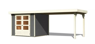 Dřevěný zahradní domek ASKOLA 3,5 s přístavkem 280 Dekorhome