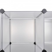 vidaXL Modulární skříň s 18 přihrádkami bílá 37 x 146 x 180,5 cm