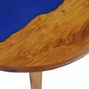 vidaXL Konferenční stolek, teak a pryskyřice, 60x40 cm