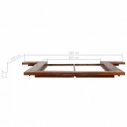 vidaXL Rám postele japonský futonový styl masivní dřevo 140 x 200 cm