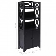 vidaXL Koupelnová skříňka černá 46 x 24 x 116 cm dřevo pavlovnie