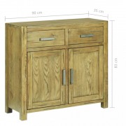 vidaXL Příborník 90 x 35 x 83 cm rustikální dubové dřevo