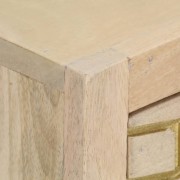 vidaXL Konzolový stolek zlatý 90 x 30 x 75 cm masivní mangovník