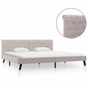 vidaXL Rám postele světlý len textil 180 x 200 cm