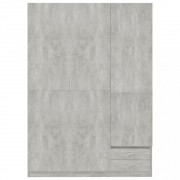 vidaXL 3dveřová šatní skříň betonově šedá 120x50x180 cm dřevotříska