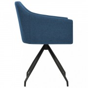 vidaXL Otočné jídelní židle 4 ks modré textil