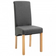 vidaXL Jídelní židle 6 ks šedé textil