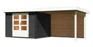 Dřevěný zahradní domek BASTRUP 3 s přístavkem Dekorhome