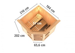 Interiérová finská sauna AMALIA 1 Dekorhome