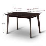 Jídelní stůl rozkládací 120/150 CHAN wenge