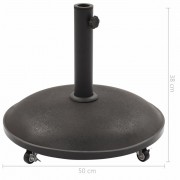 vidaXL Stojan na slunečník černý betonový kulatý 25 kg