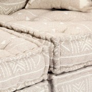vidaXL 3místná rozkládací pohovka béžová textil