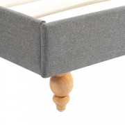 vidaXL Postel matrace z paměťové pěny LED světle šedá textil 90x200 cm