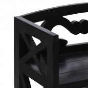 vidaXL Koupelnová skříňka černá 46 x 24 x 116 cm dřevo pavlovnie