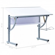 vidaXL Studentský kreslící stůl bílý 110 x 60 x 87 cm MDF