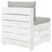 vidaXL 5dílná sedací souprava z palet s taupe poduškami dřevo