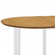vidaXL Rozkládací jídelní stůl bílý (75–180) x 75 x 74 cm MDF