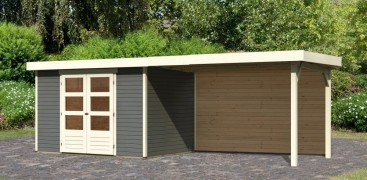 Dřevěný zahradní domek ASKOLA 4 s přístavkem 280 Dekorhome