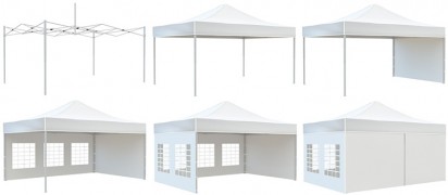 Zahradní stan 3x4,5m bílá PREMIUM
