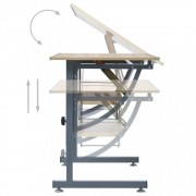 vidaXL Studentský kreslící stůl dub 110 x 60 x 87 cm MDF