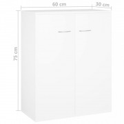 vidaXL Příborník bílý 60 x 30 x 75 cm dřevotříska