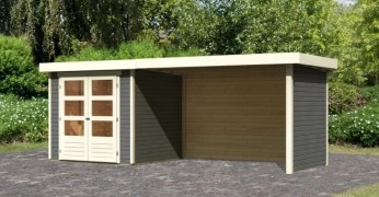 Dřevěný zahradní domek ASKOLA 2 s přístavkem 280 Dekorhome
