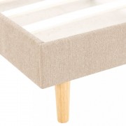 vidaXL Rám postele béžový textil 160 x 200 cm